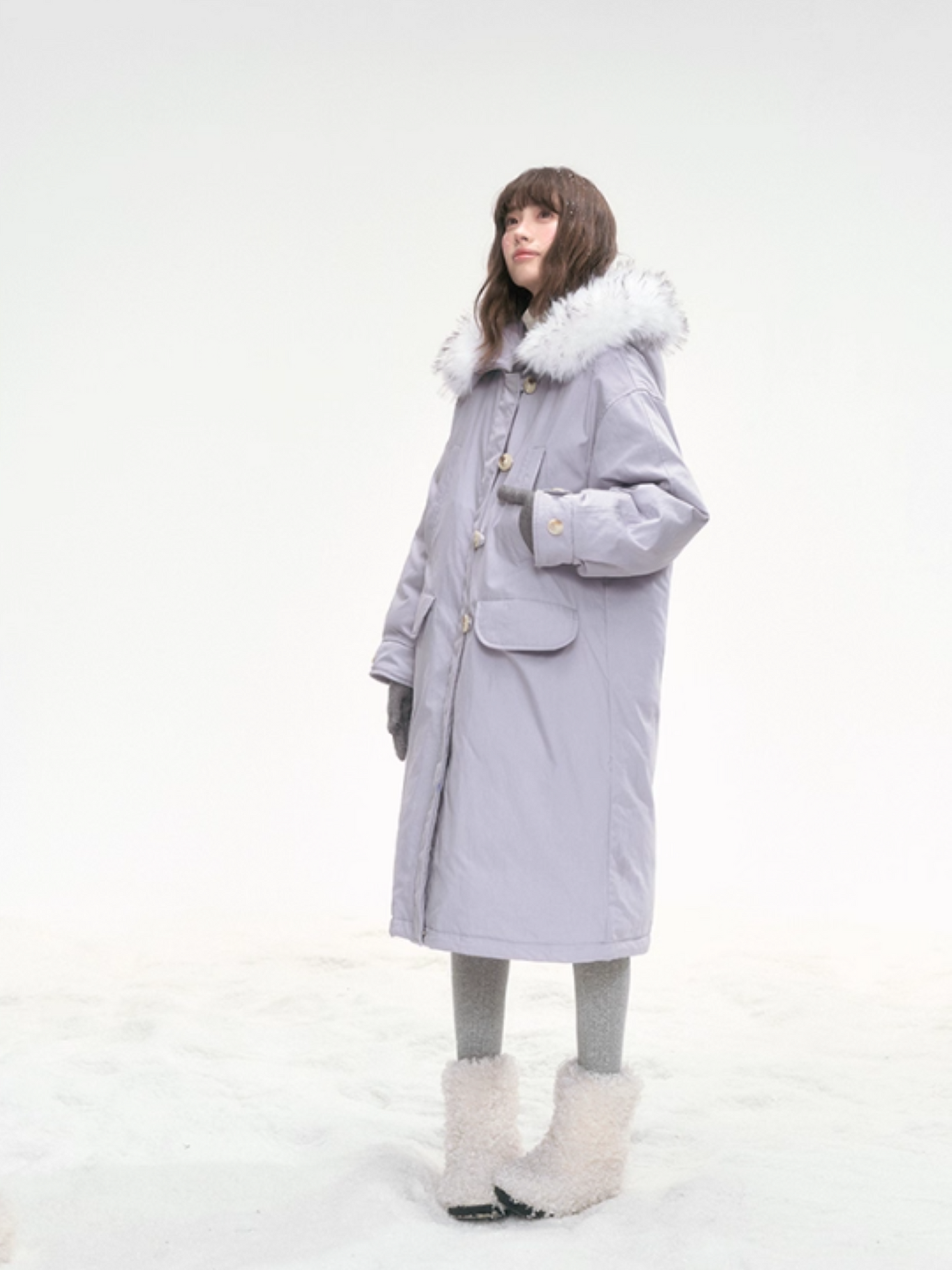 "Twilight Plush" Purple Long Parka SJ2025301
