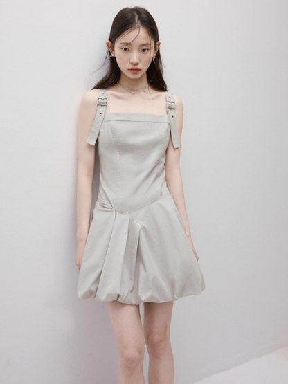 FUSSED Disorder Deconstructed Asymmetric Bubble Dress (Adjustable Straps) FOF-25SS005