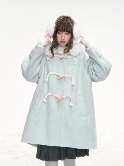"Tundra Whispers" Wool Coat – Mint LL2025319
