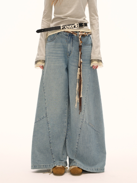 MAMC - Gravity Washed Wide-Leg Jeans