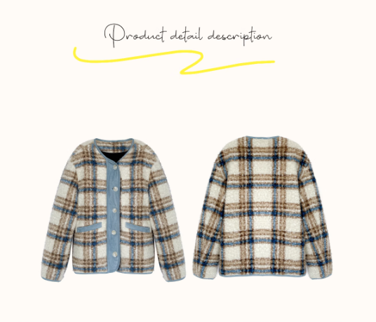 Zzouu - Blue Coffee Imitation Fur Jacket