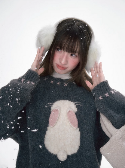 太清 - Little Bunny Pullover Knitted Sweater