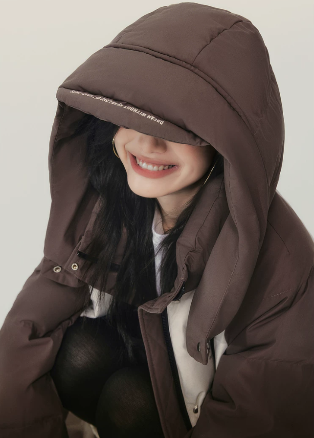 EPTISON - Khaki Long 90% White Duck Down Puffer Coat