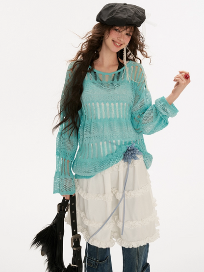 MAMC - Gradient Crochet Knit Cover-Up