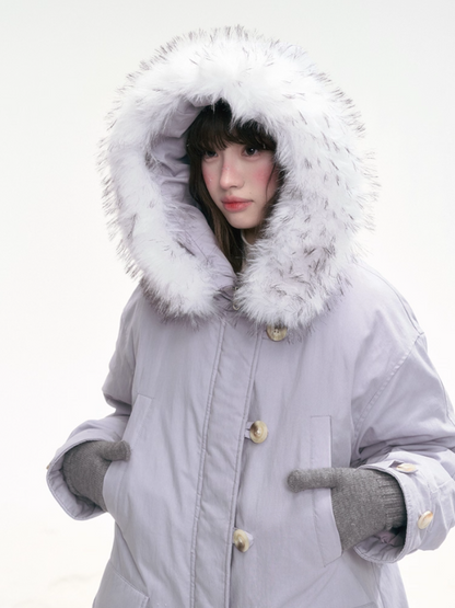 "Twilight Plush" Purple Long Parka SJ2025301