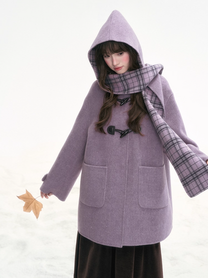 "Taro Mist" Lavender Wool Coat LL2025320