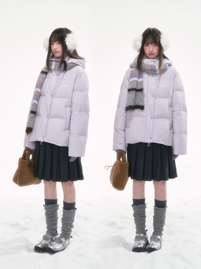 “Basic-Warm 2.0” Short Puffer Down Jacket with Detachable Hood LL2025286