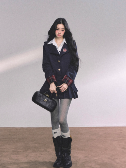 少也眼 Ivy Prep Faux Two-Piece Long Sleeve Dress