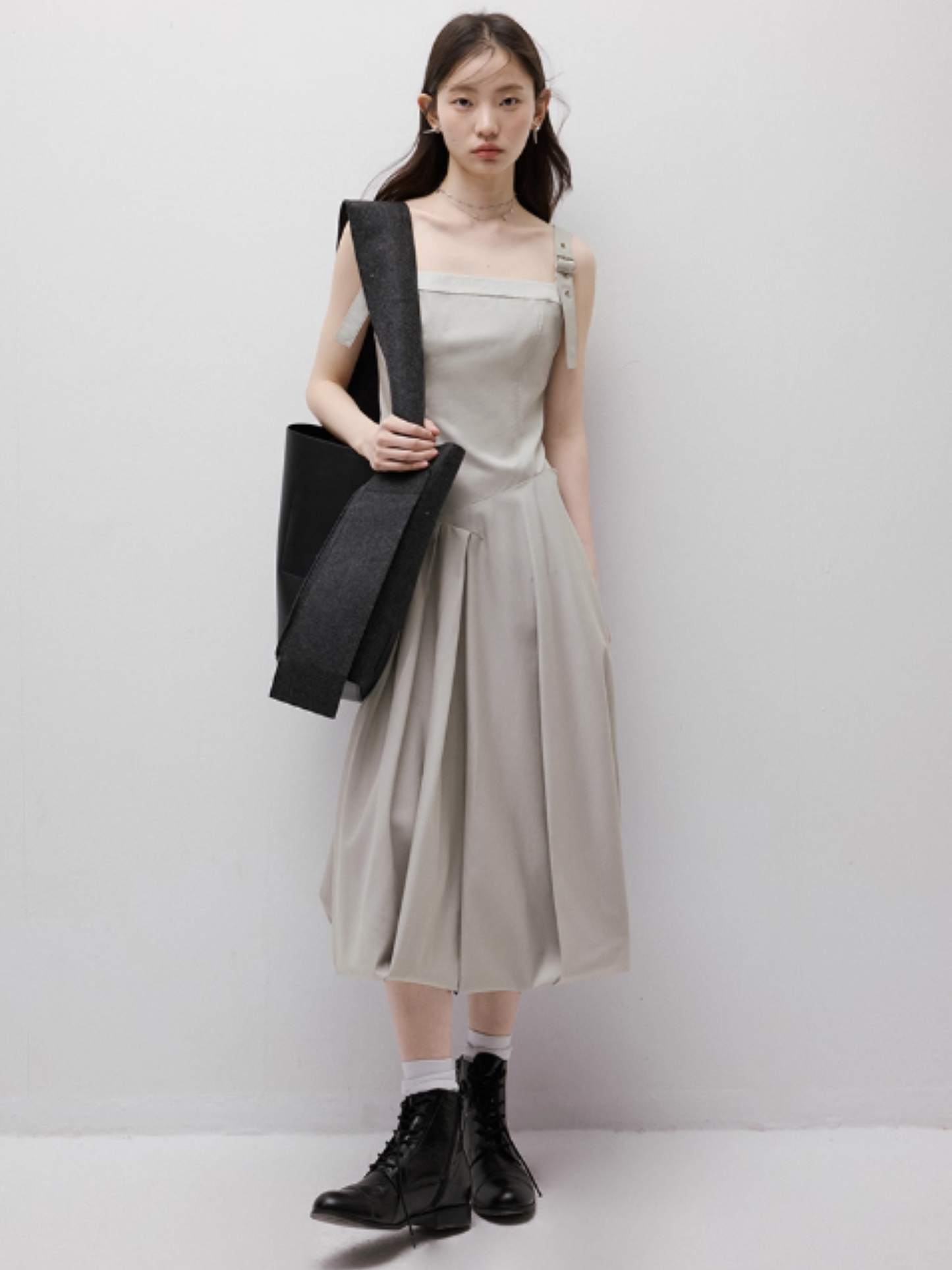 FUSSED Disorder Deconstructed Asymmetric Bubble Dress (Adjustable Straps) FOF-25SS005