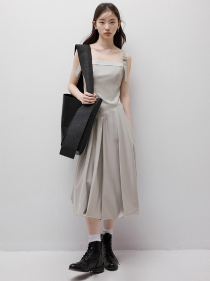 FUSSED Disorder Deconstructed Asymmetric Bubble Dress (Adjustable Straps) FOF-25SS005