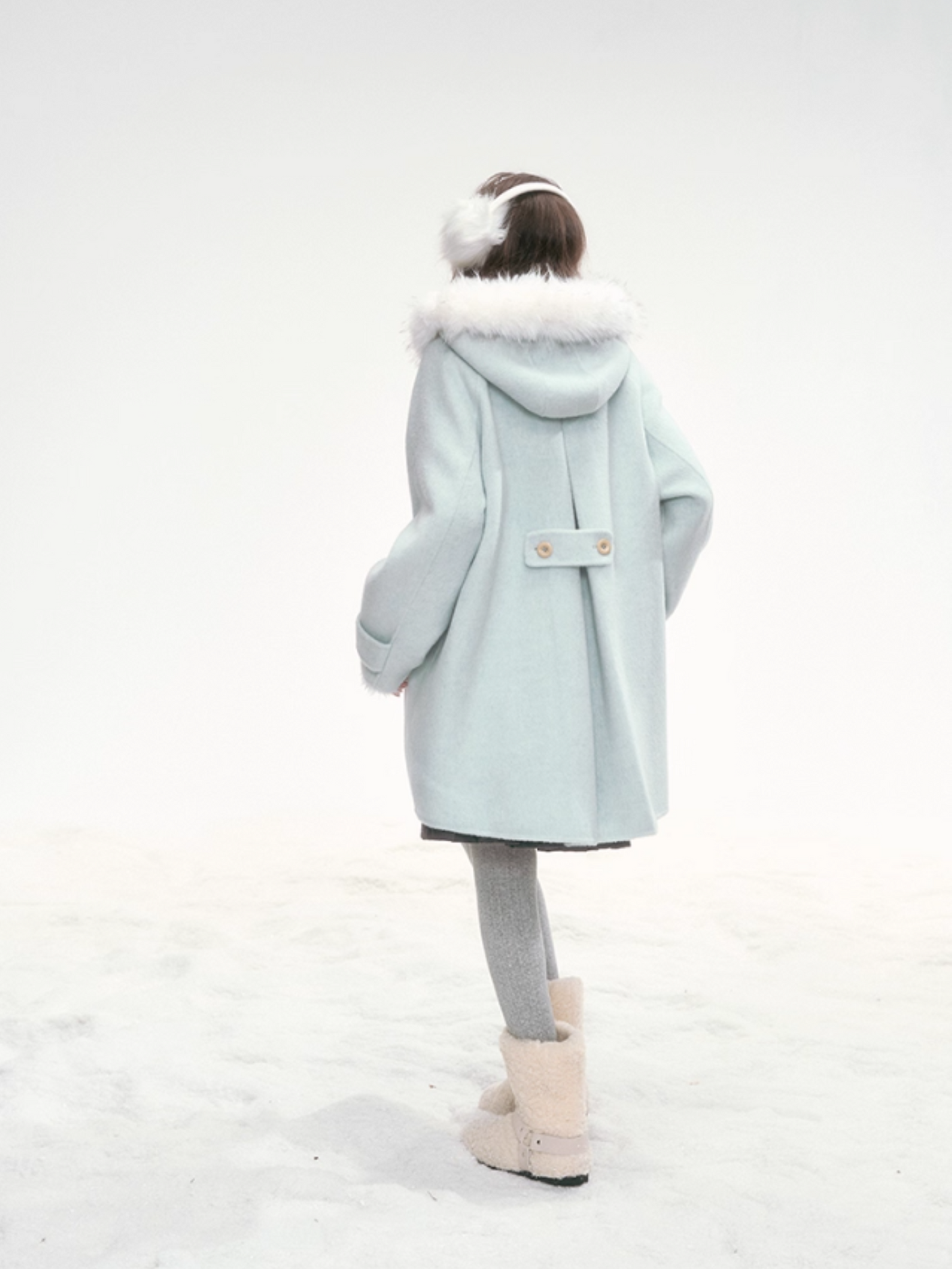 "Tundra Whispers" Wool Coat – Mint LL2025319