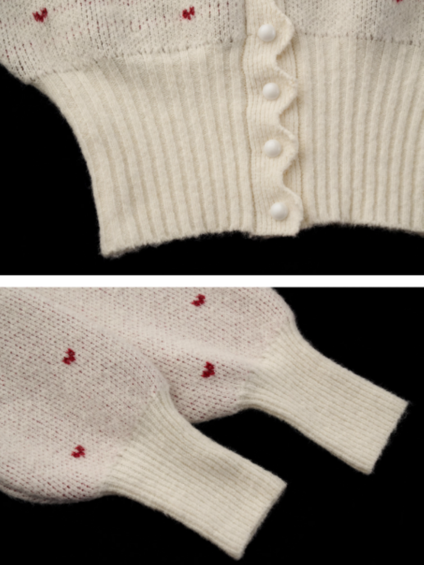 MAMC - Two-Way Hoop Neck Sweater Cardigan
