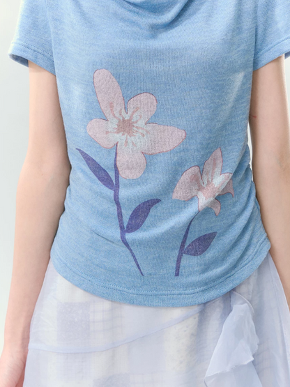 “Blossoms on Mallow” Lavender Patchwork Skirt Set WW2026082