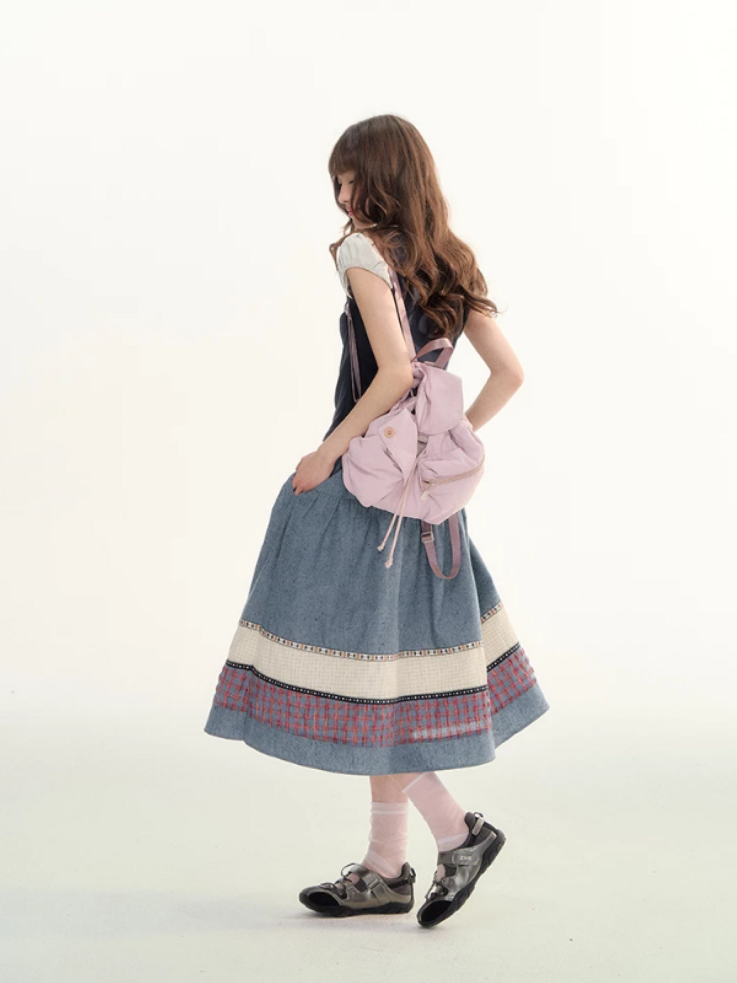 Boho Patchwork Tassel Maxi Skirt WW2026087