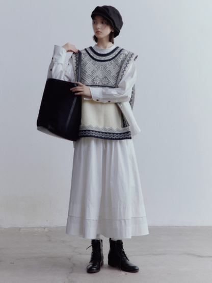 FUSSED Strange Circus Fair Isle Wool Vest FOF-25SS163