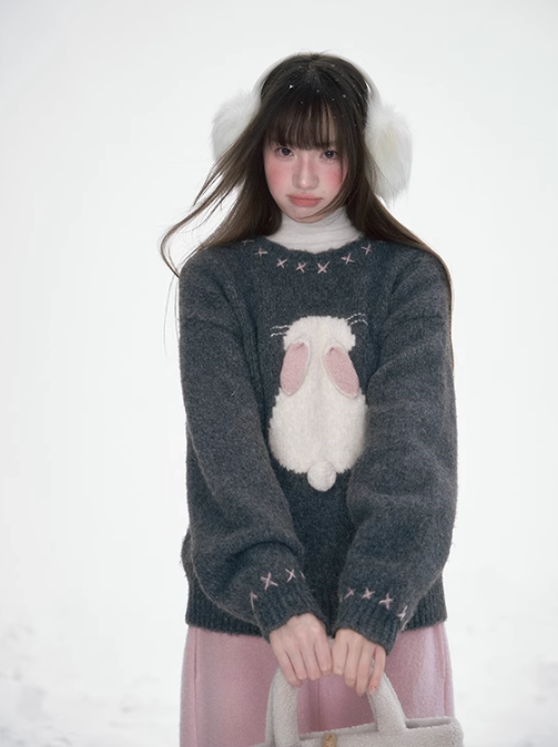 太清 - Little Bunny Pullover Knitted Sweater
