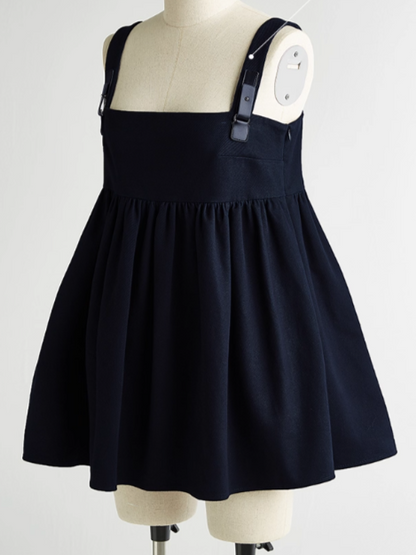 FUSSED Blues Dusky Blue Doll Top & A-Line Skirt Set FOF-25SS110