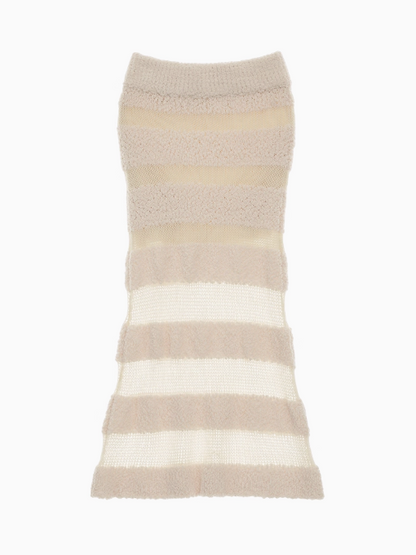 MAMC - 3D Knit-Draped Midi Skirt