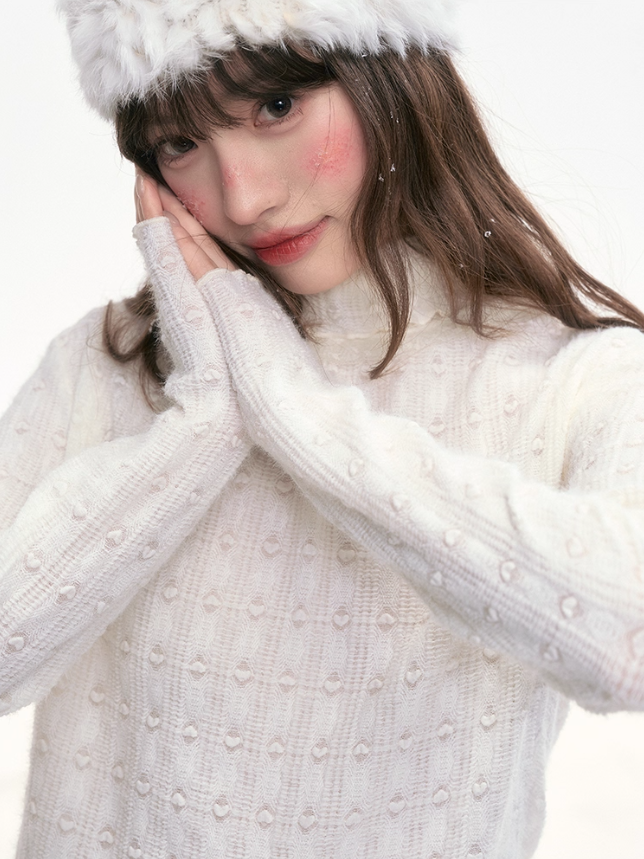 "Mint Soda" Knit & Lace Layered Top Set LL2025335