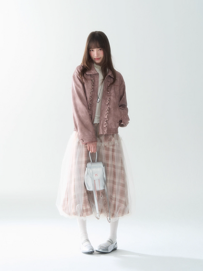 罐头士多所 - "Powder Mist Dream" Vintage Embroidered Short Jacket