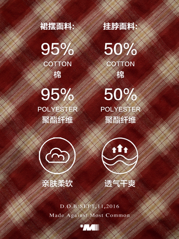 MAMC - Red Plaid Layered Slip Dress – Asymmetrical Fall Streetwear Mini