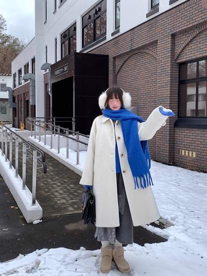 罐头士多所 Atmosphere Wool-Blend Fuzzy Coat