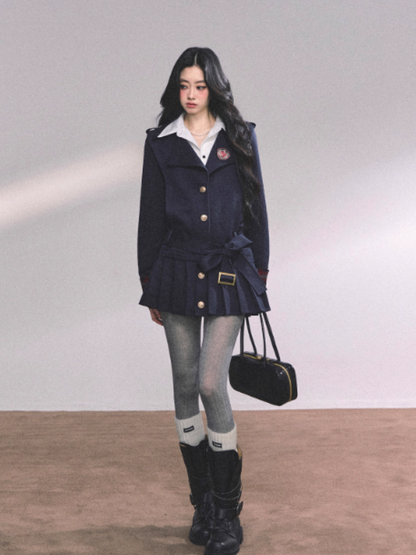 少也眼 Ivy Prep Faux Two-Piece Long Sleeve Dress