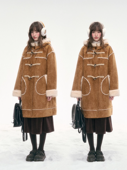 "Suede Journal" Pastel Khaki College Toggle Jacket LL2025326