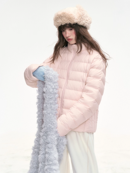 Basic-Warm 2.0 Graphene Ribbed Goose Down Jacket – Baby Pink SJ2025323