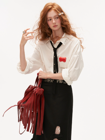 MAMC - Minimalist White Pocket Shirt