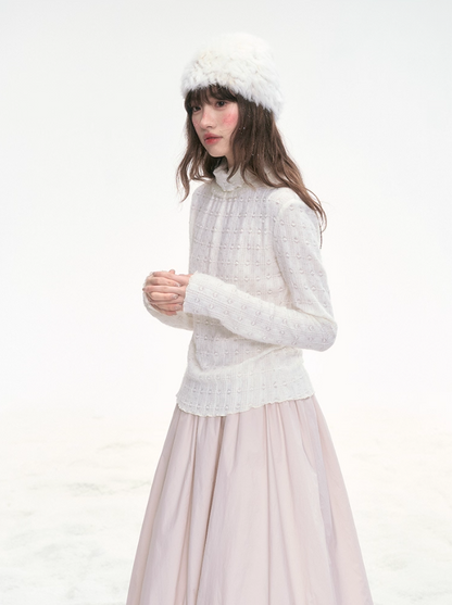 "Mint Soda" Knit & Lace Layered Top Set LL2025335