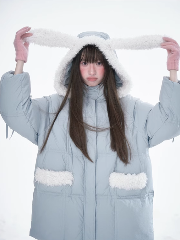 林雪仪 - Haze Blue Rabbit Ear Jacket