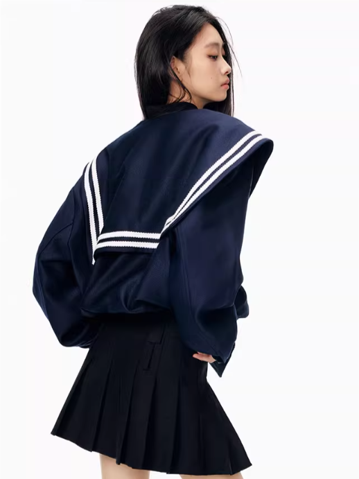 PCH - Vintage Navy Sailor Collar Jacket