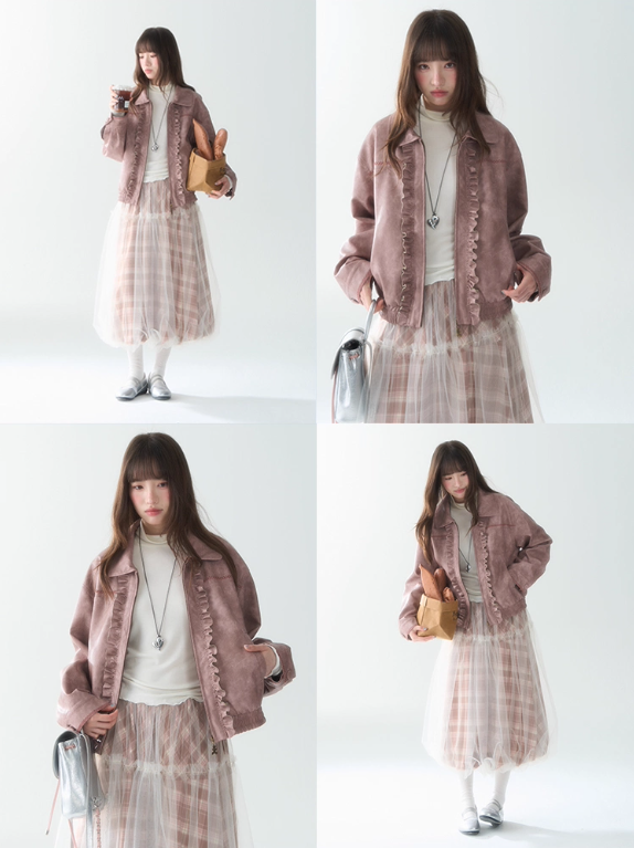 罐头士多所 - "Powder Mist Dream" Vintage Embroidered Short Jacket