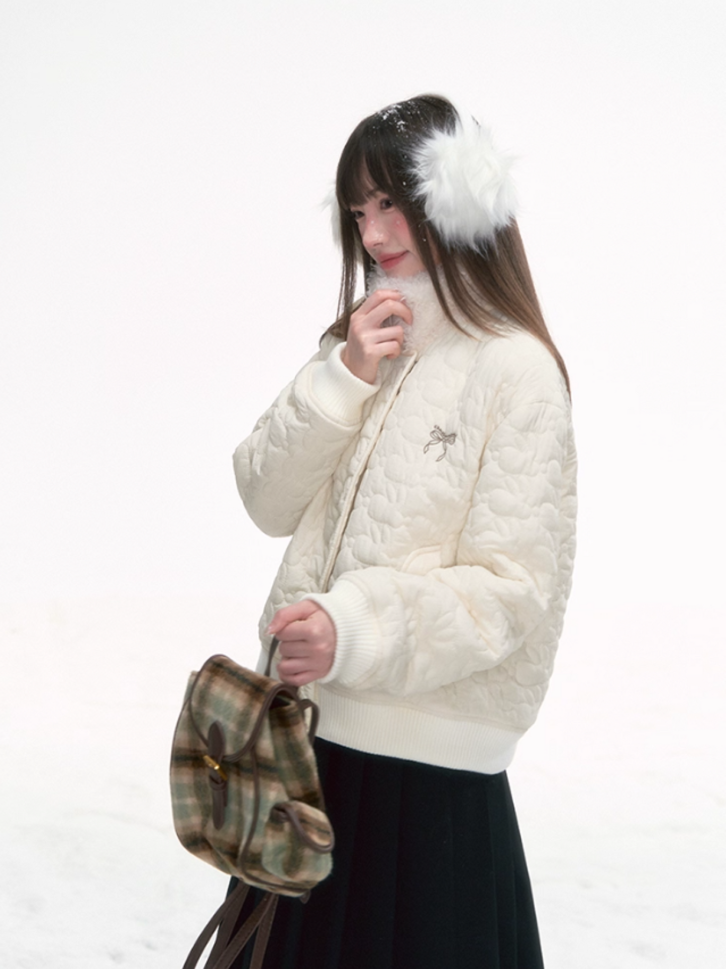 “Snow Bunny Flight Plan” Quilted Short Jacket CJ2025289