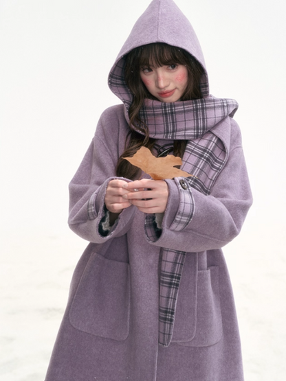 "Taro Mist" Lavender Wool Coat LL2025320