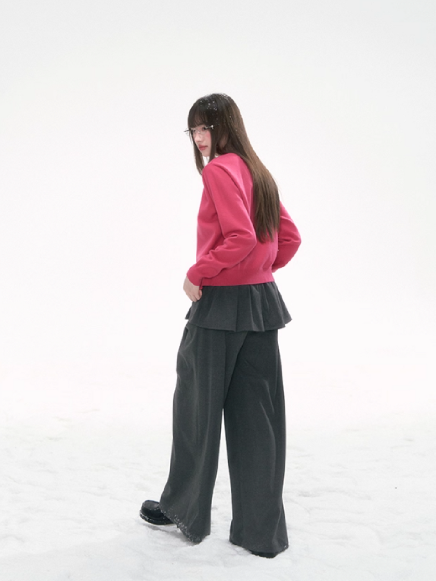 “Sweet Aura” Embroidered Layered-Look Knit Cardigan LL2025267