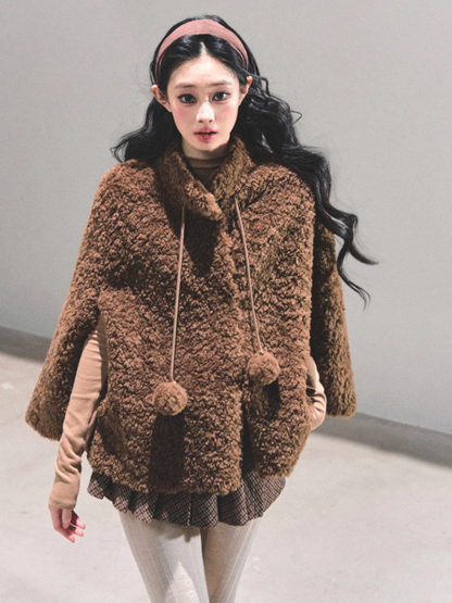 少也眼 “Dusk Warmth" Oversized Sherpa Jacket