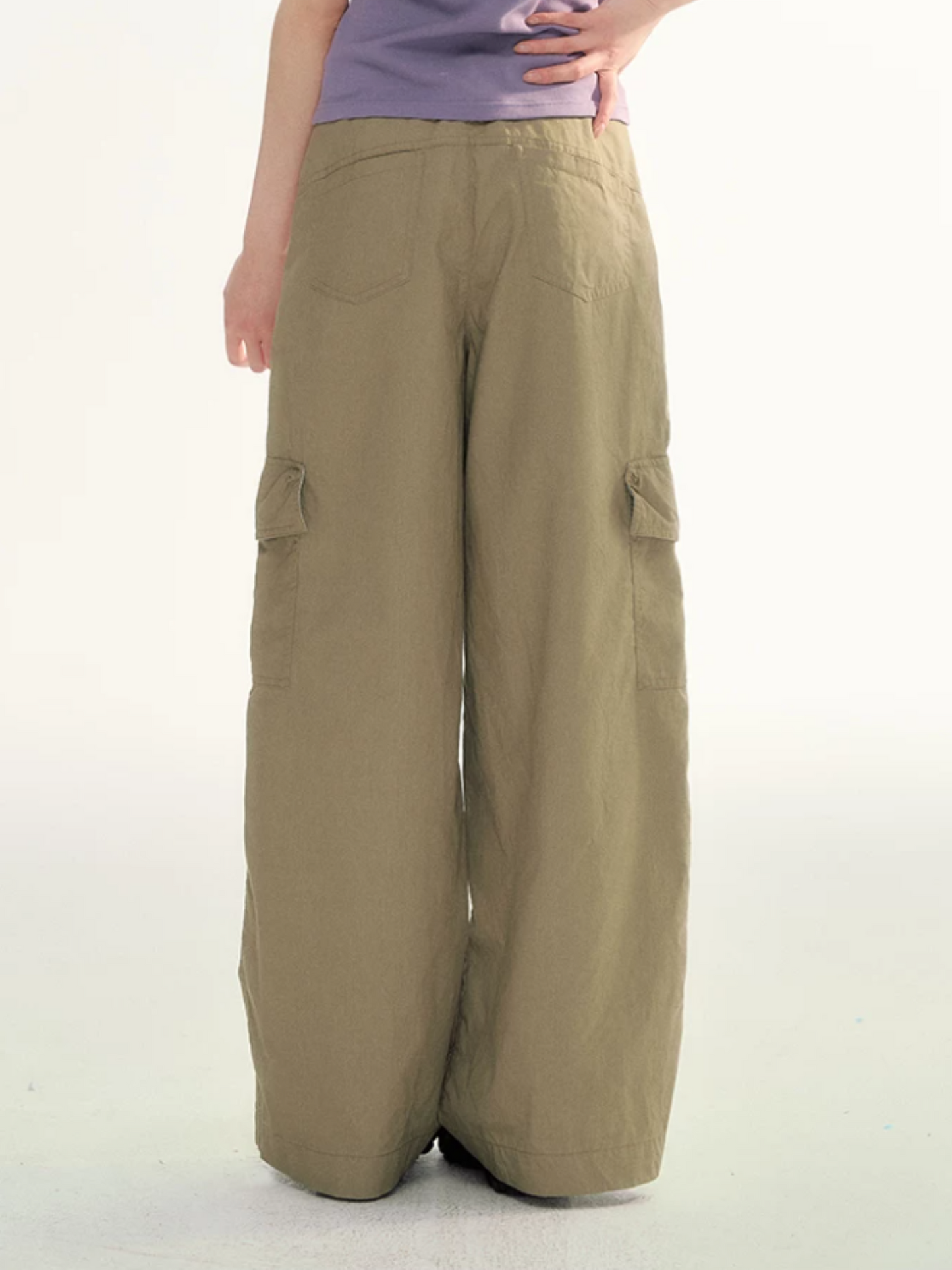 Relaxed Utility Wide-Leg Cargo Pants LL2026102