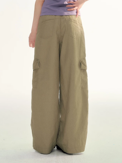 Relaxed Utility Wide-Leg Cargo Pants LL2026102