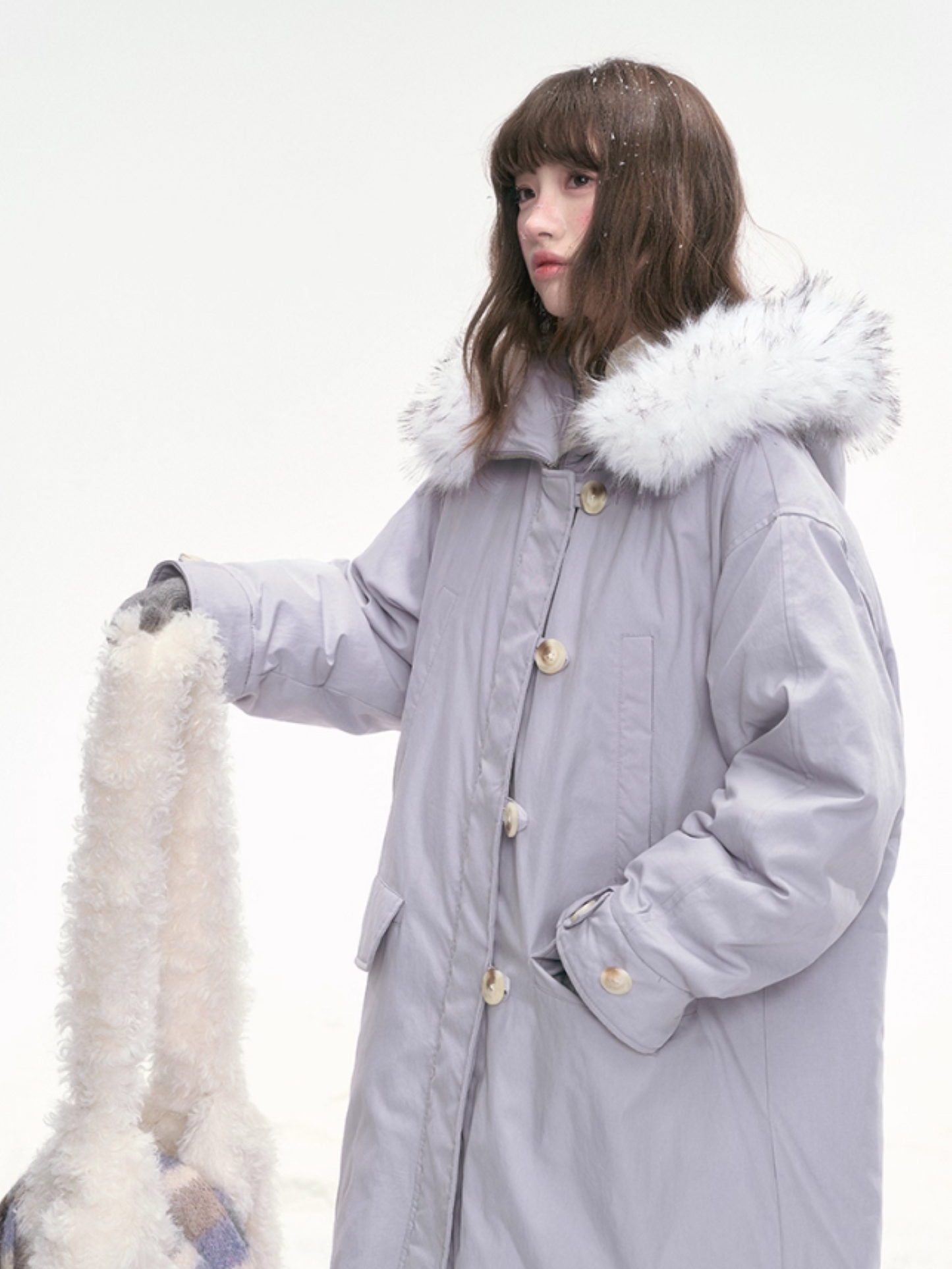 "Twilight Plush" Purple Long Parka SJ2025301