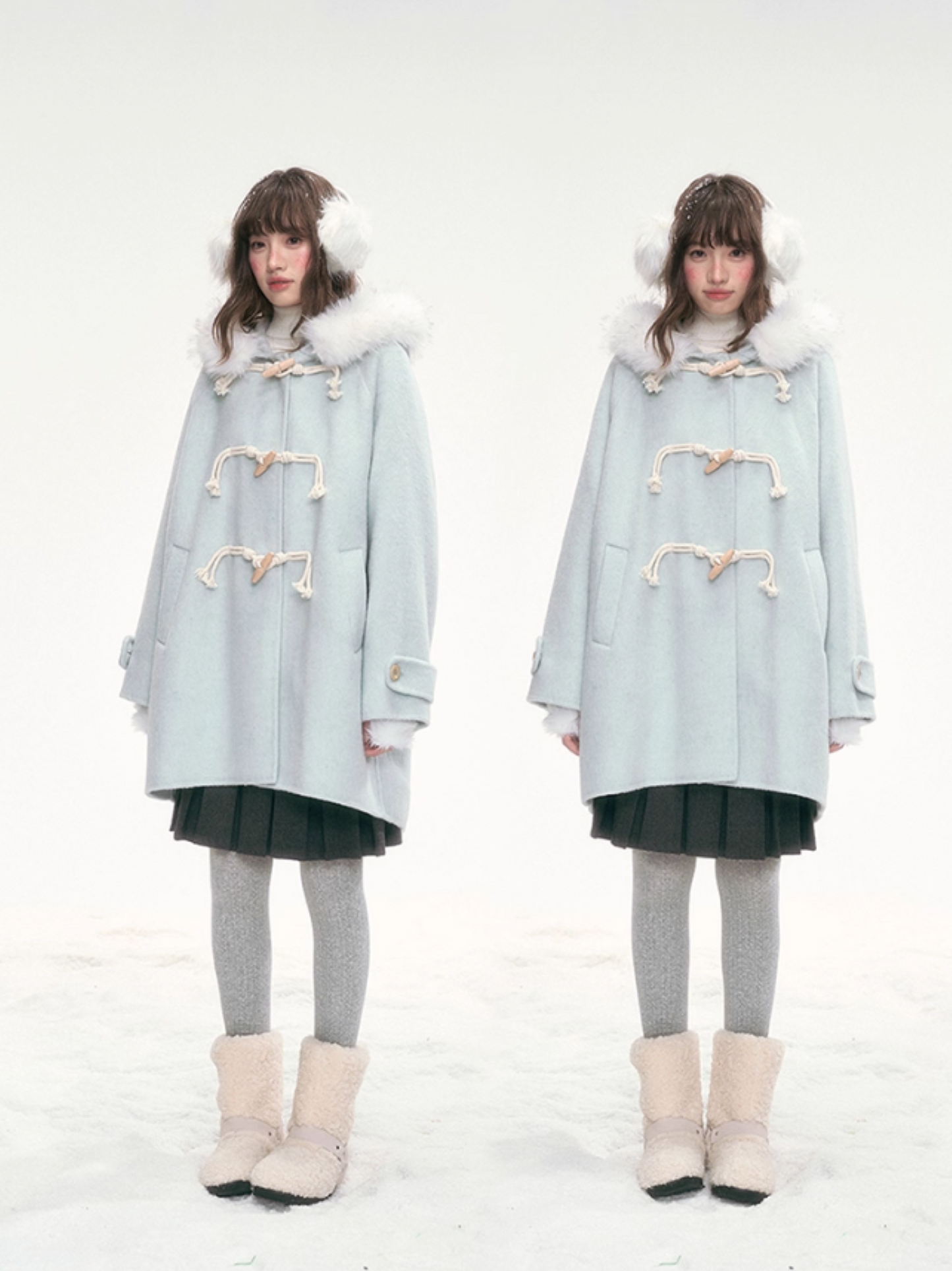 "Tundra Whispers" Wool Coat – Mint LL2025319