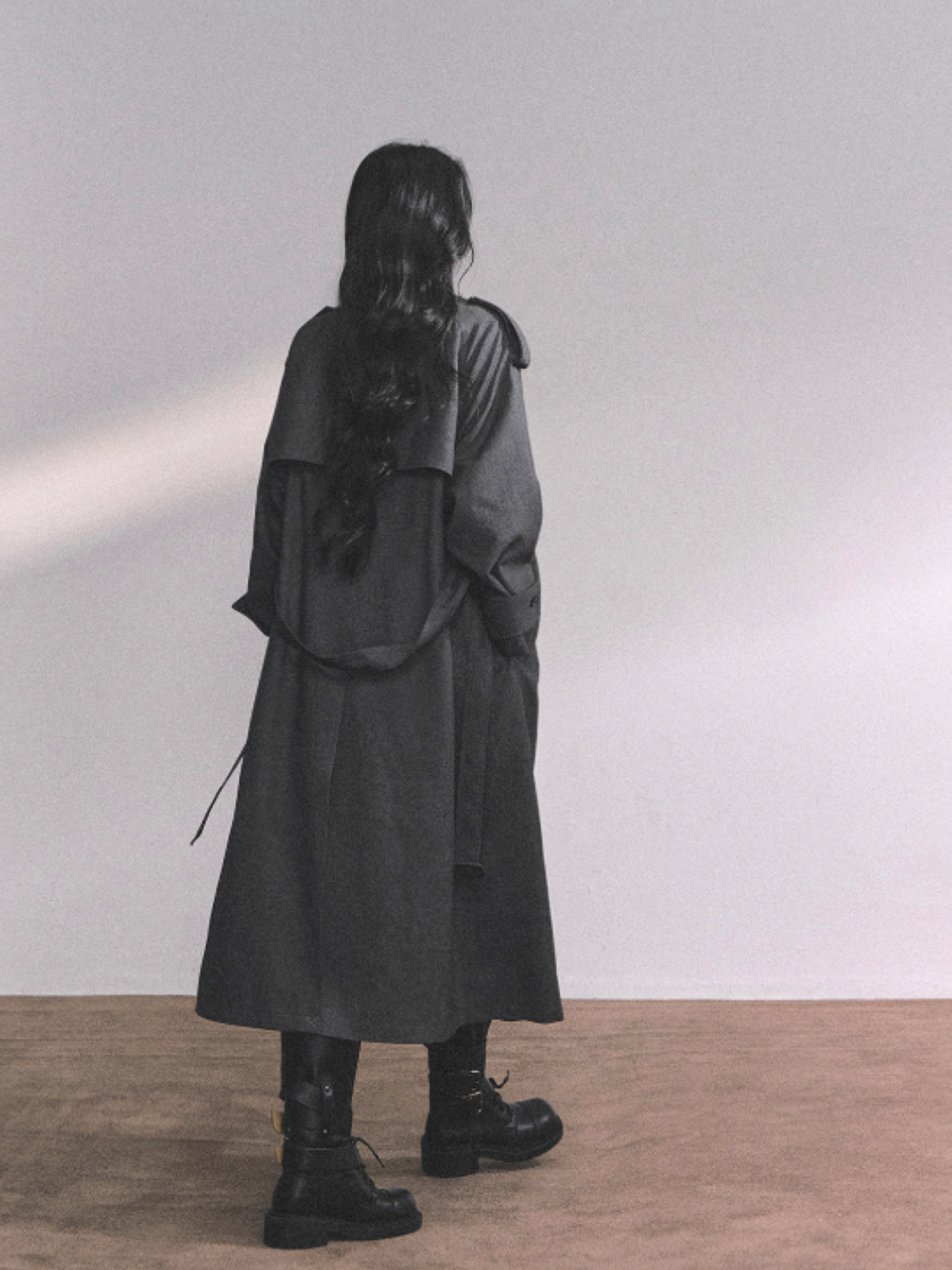 少也眼 Runway-Inspired French British Loose Trench Coat