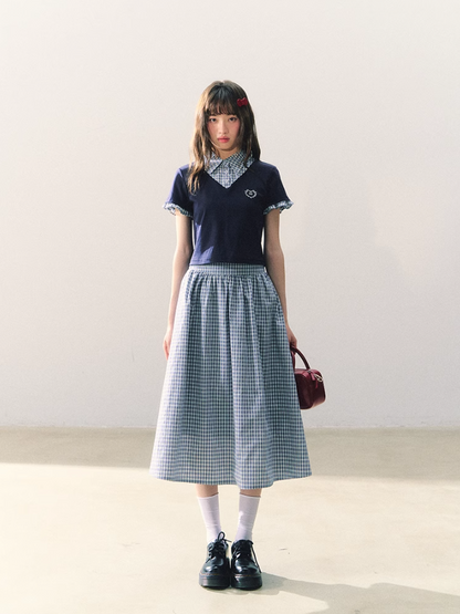 罐头士多所 - 青春收藏家 Heart & Plaid Layered Set