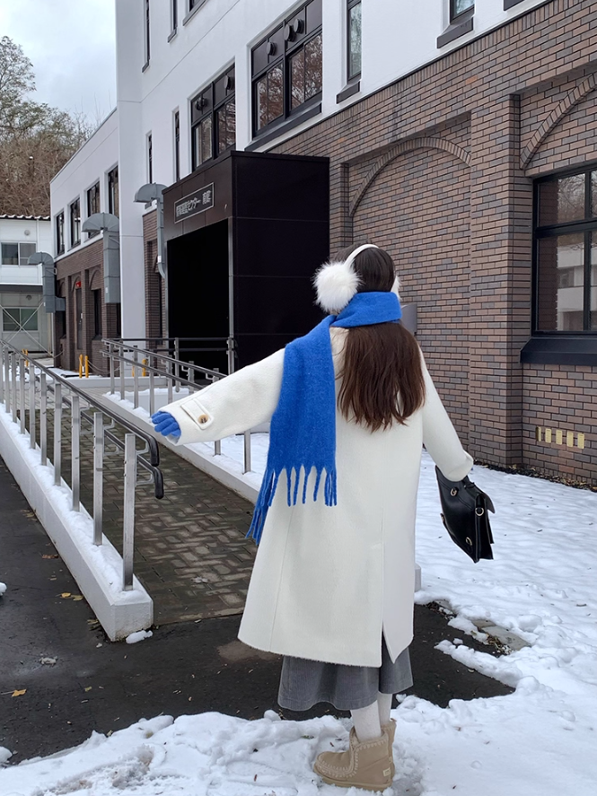 罐头士多所 Atmosphere Wool-Blend Fuzzy Coat