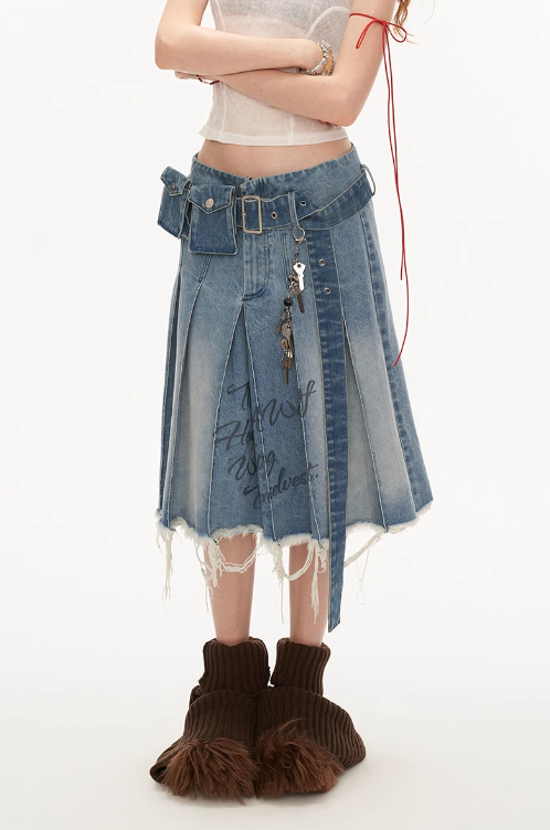 MAMC - "Not Fair" Denim Skirt