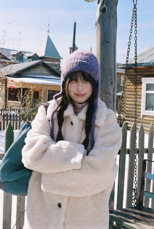 Zzouu - White Eco-friendly Fur Coat