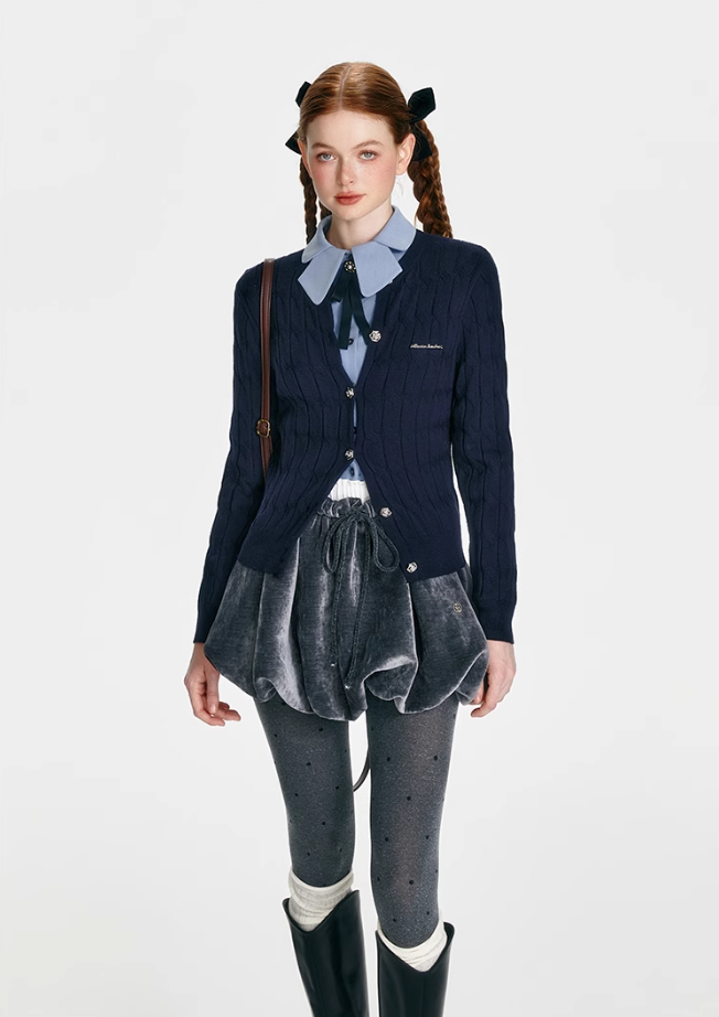 College Style Twisted Textured Set