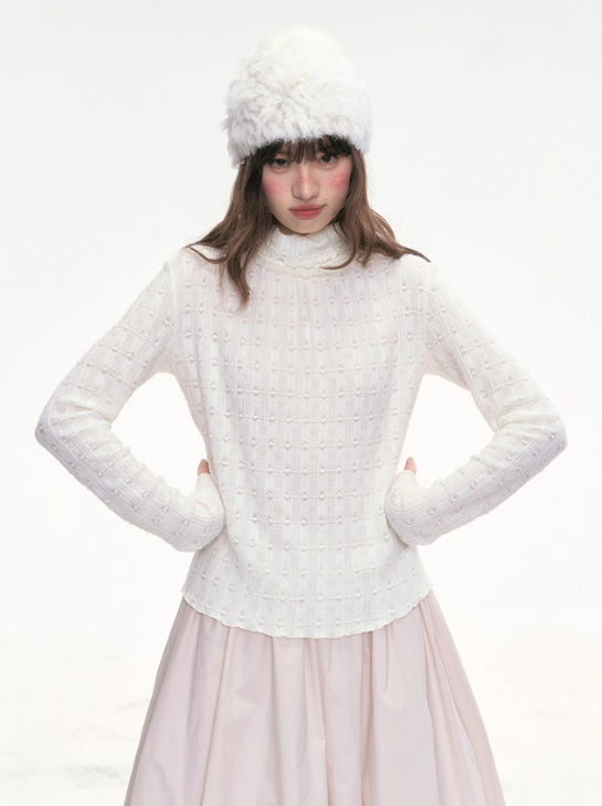 "Mint Soda" Knit & Lace Layered Top Set LL2025335