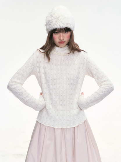 "Mint Soda" Knit & Lace Layered Top Set LL2025335